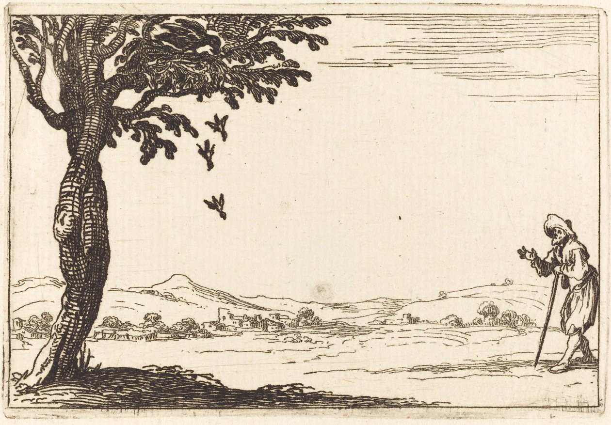 Kråkan och hennes unga av Jacques Callot