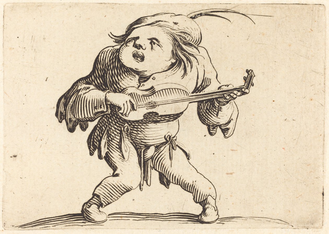 Gitarrspelaren av Jacques Callot
