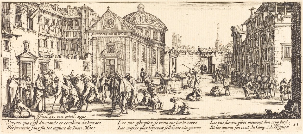 Sjukhuset, c. 1633. av Jacques Callot
