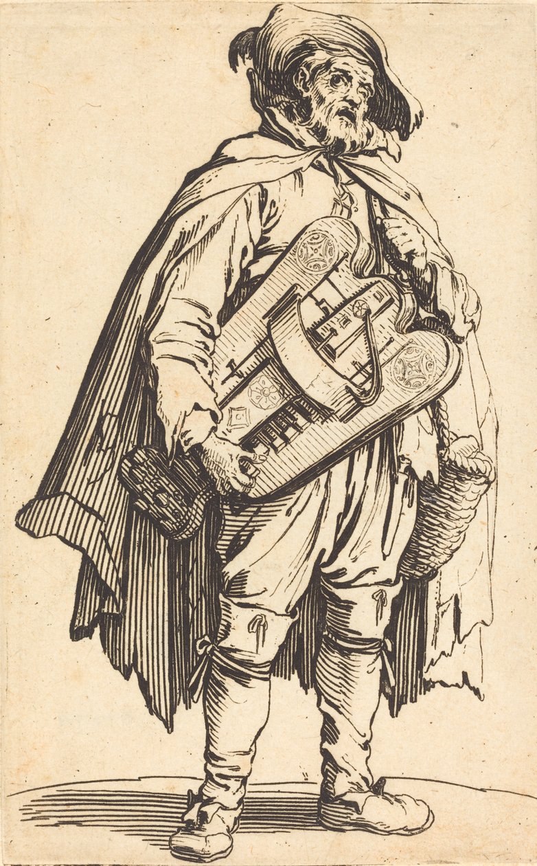 Hurdy-Gurdy-spelaren av Jacques Callot