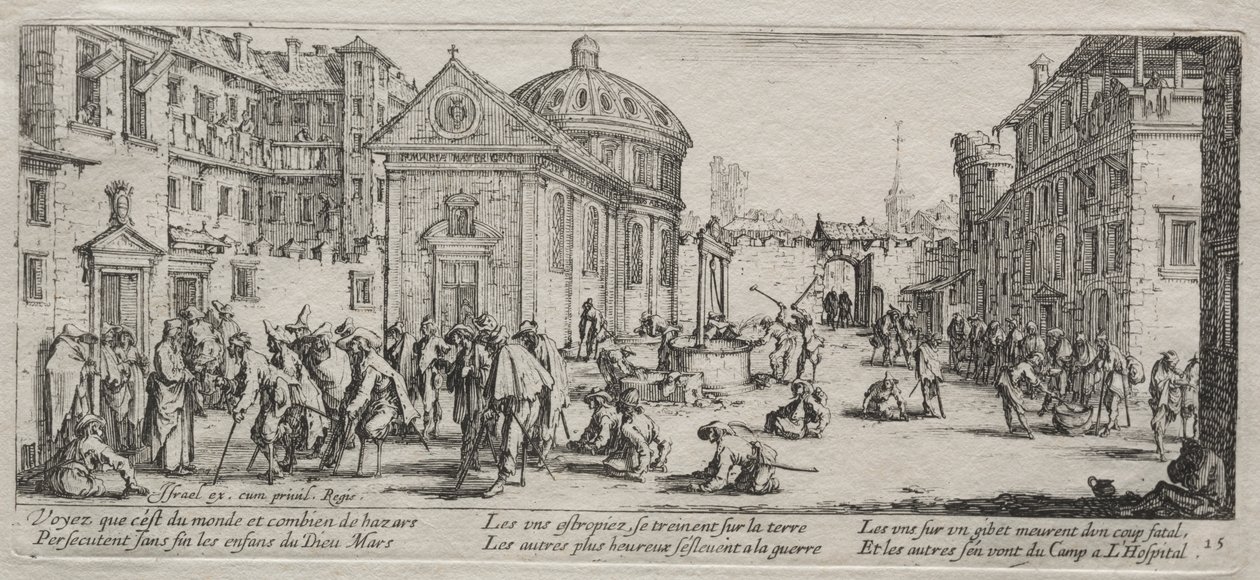 Krigets stora elände: sjukhuset av Jacques Callot
