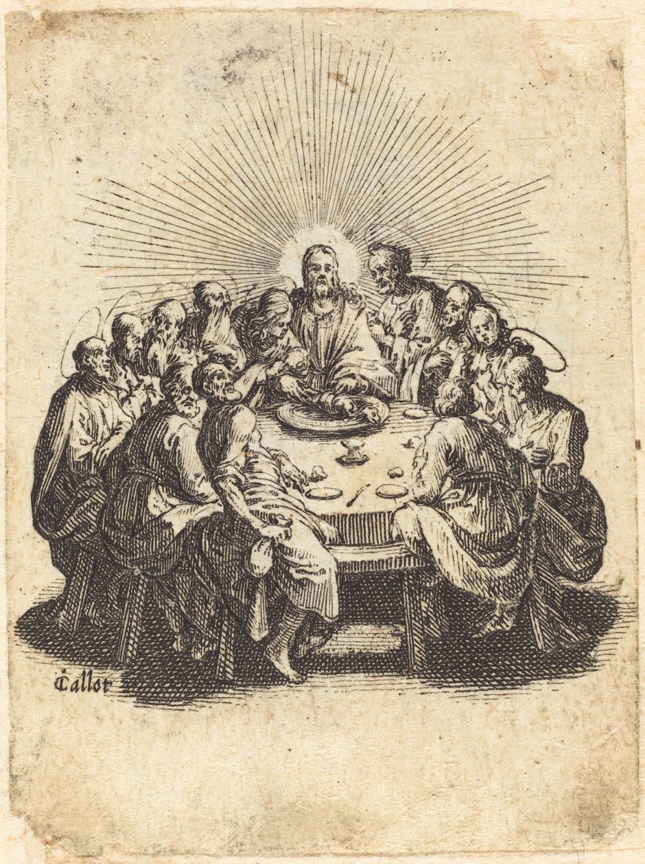 Den sista måltiden, 1618. av Jacques Callot
