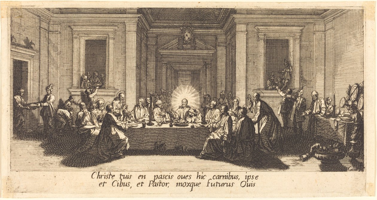 Den sista måltiden, ca. 1618. av Jacques Callot