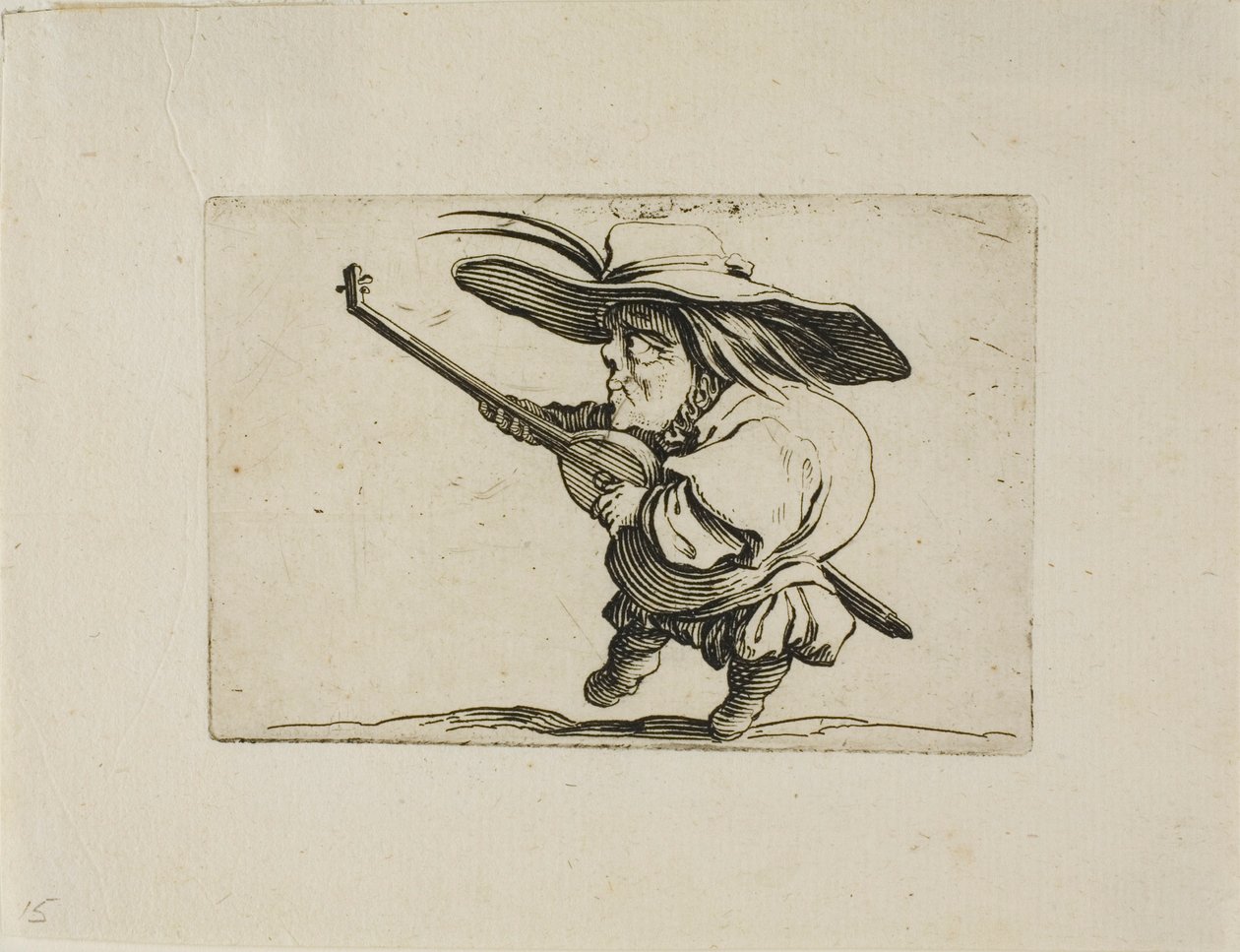 The Lute Player, från Varie Figure Gobbi av Jacques Callot
