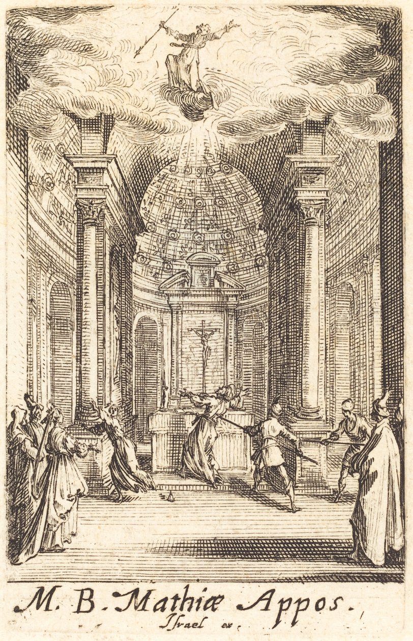 Sankt Mattias martyrskap, ca. 16341635. av Jacques Callot