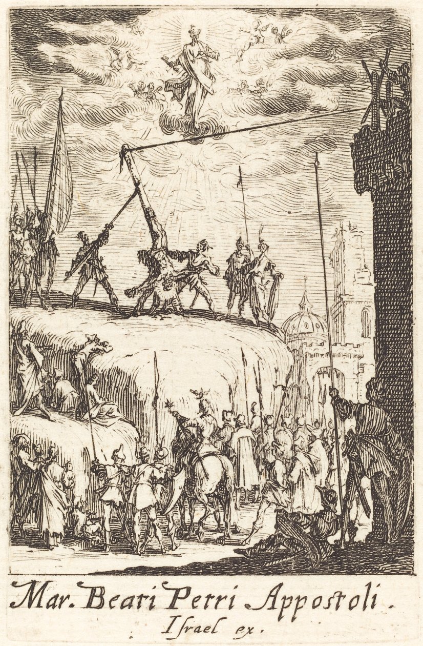 Sankt Peters martyrskap, ca. 16341635. av Jacques Callot