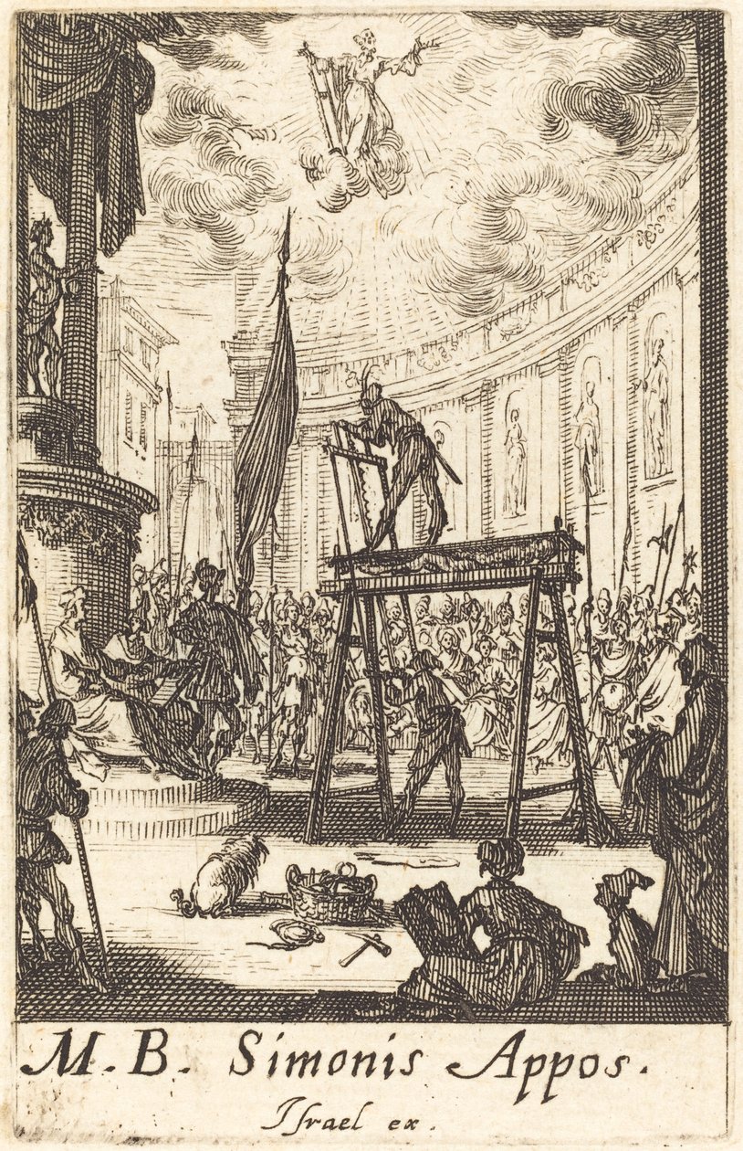 Sankt Simons martyrskap, ca. 16341635. av Jacques Callot