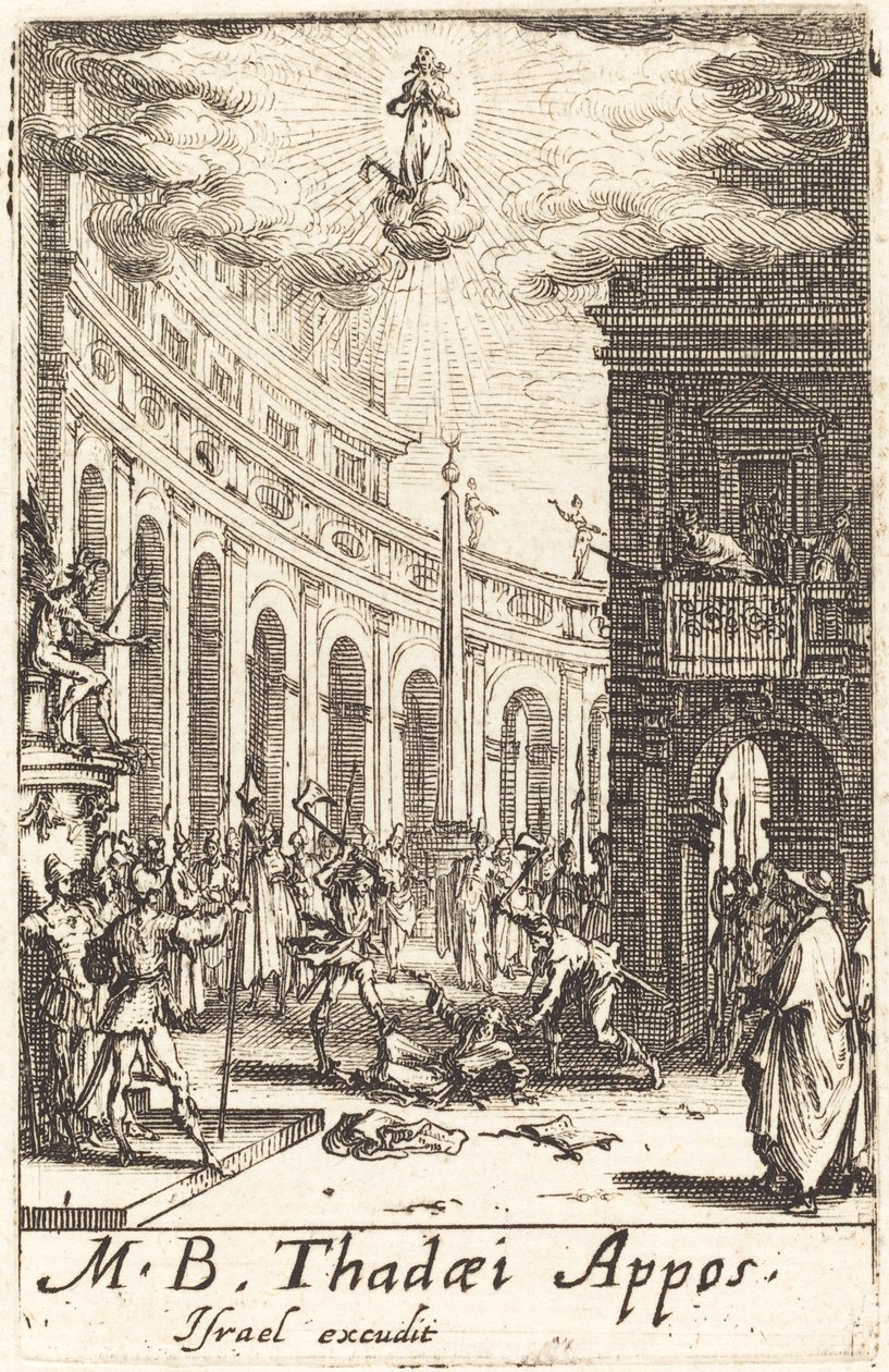 Sankt Thaddeus martyrskap av Jacques Callot