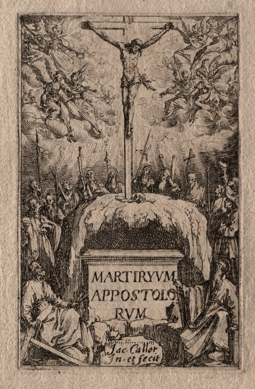Apostlarnas martyrskap: Frontispice av Jacques Callot