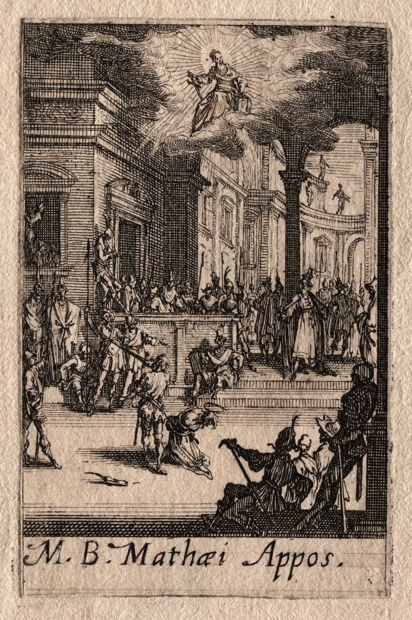 Apostlarnas martyrskap: St Matteus av Jacques Callot