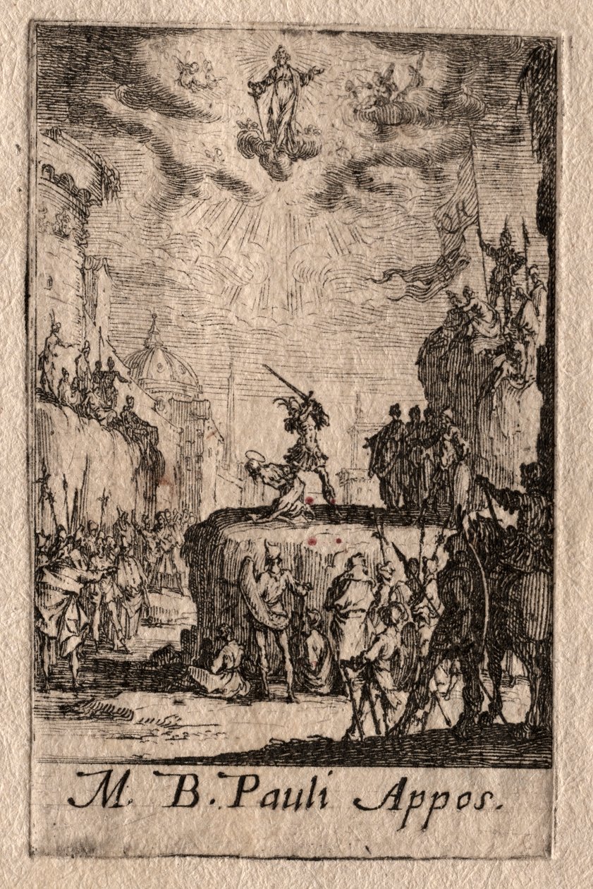 Apostlarnas martyrskap: St. Paulus. av Jacques Callot