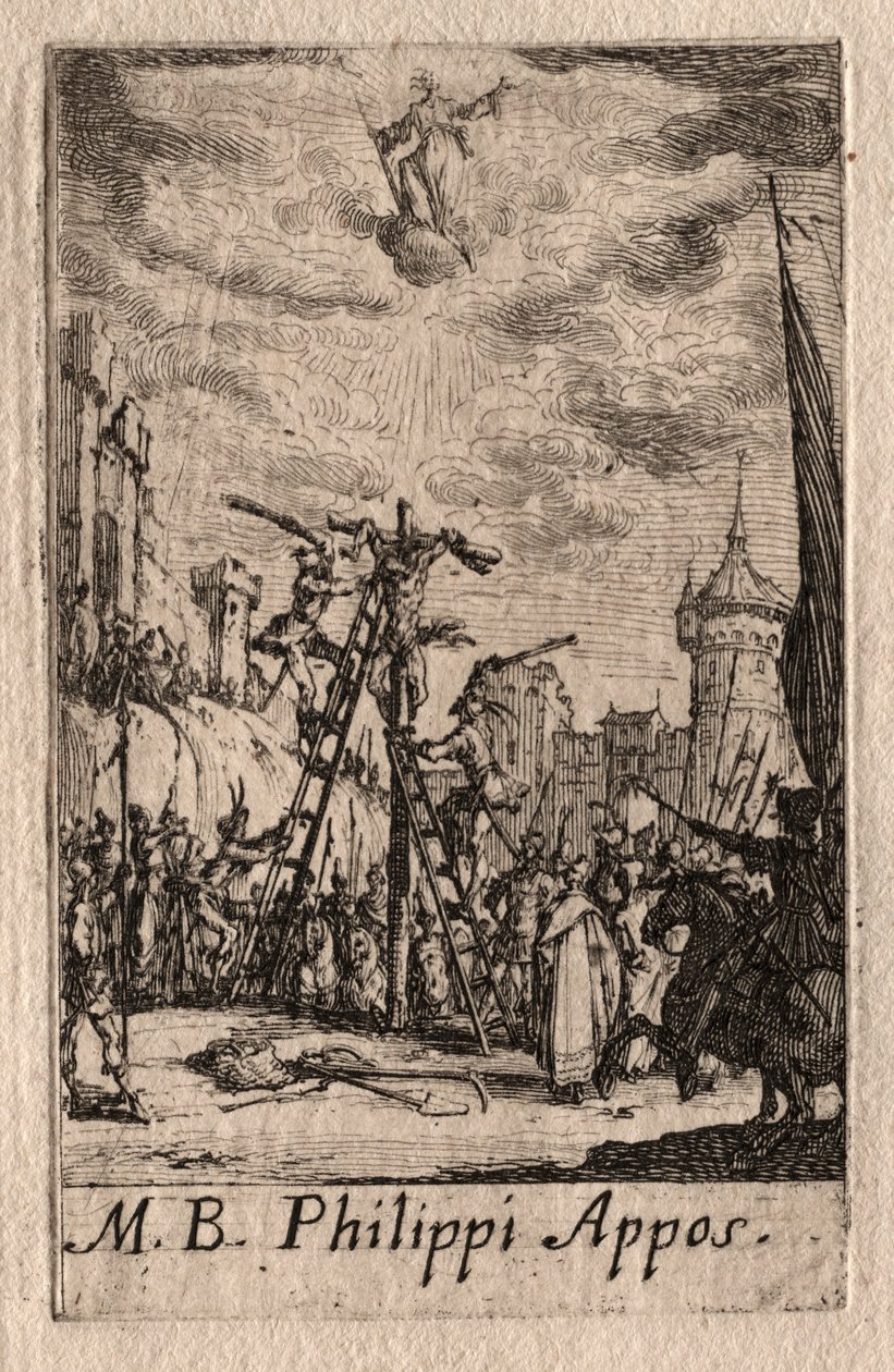 Apostlarnas martyrskap: Sankt Filip av Jacques Callot
