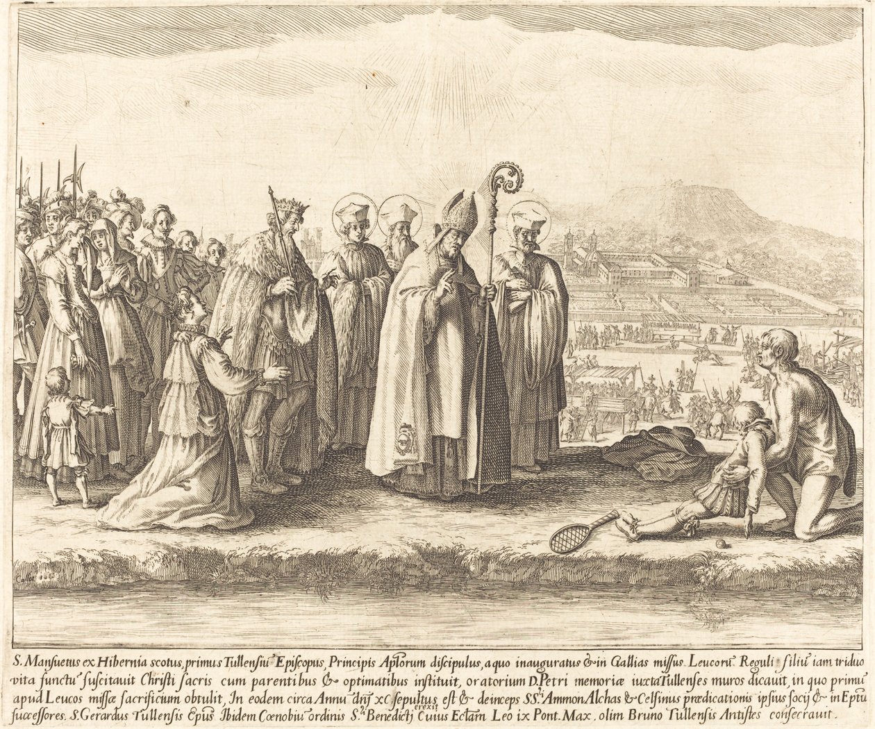 Miraklet av Saint Mansuy. av Jacques Callot