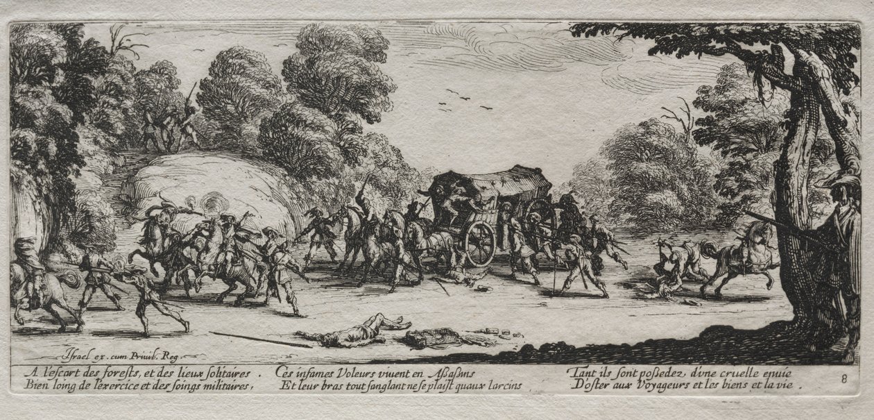 Krigets miseries: Highway Robbery, 1633. av Jacques Callot