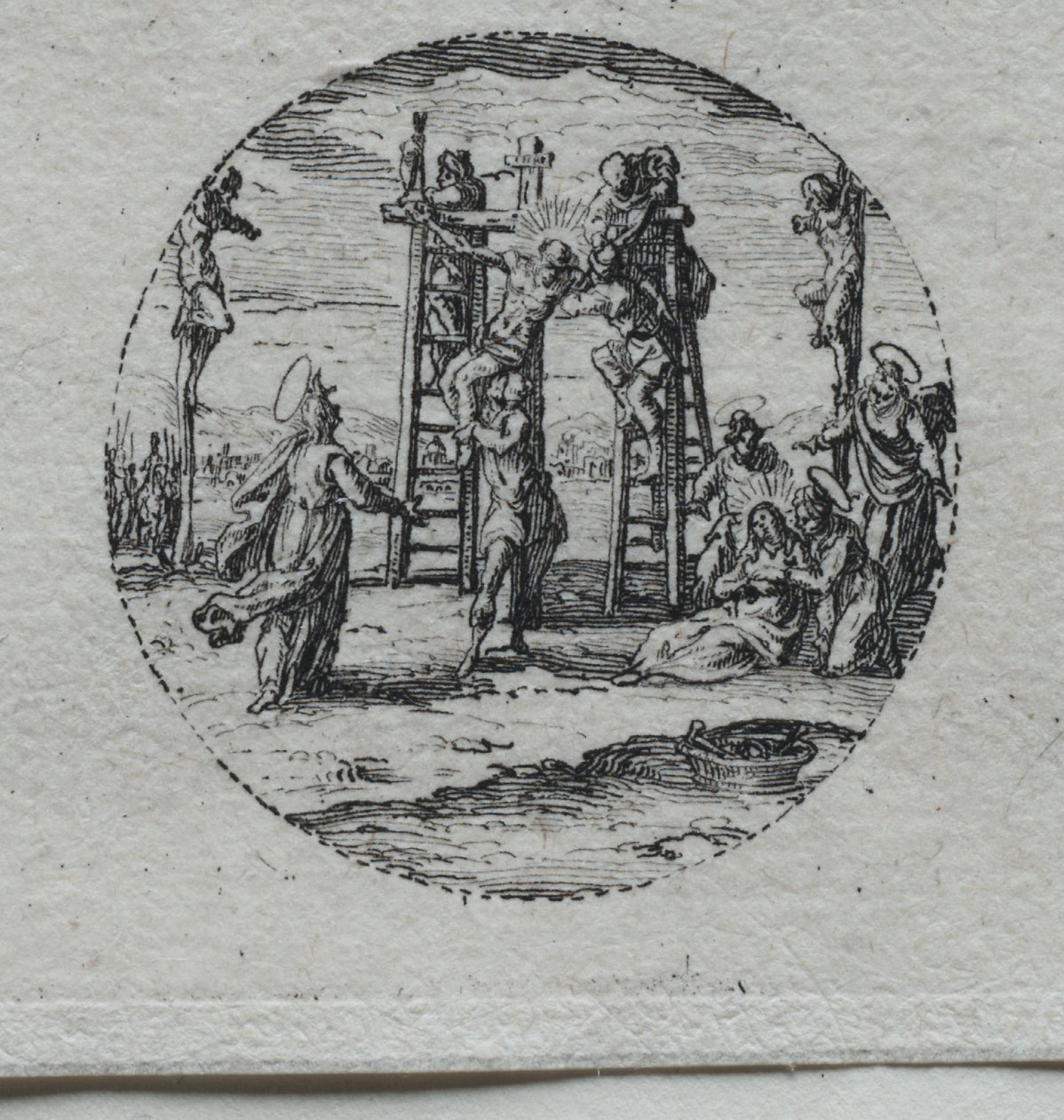 Passionens mysterier: korsfästelsen av Jacques Callot