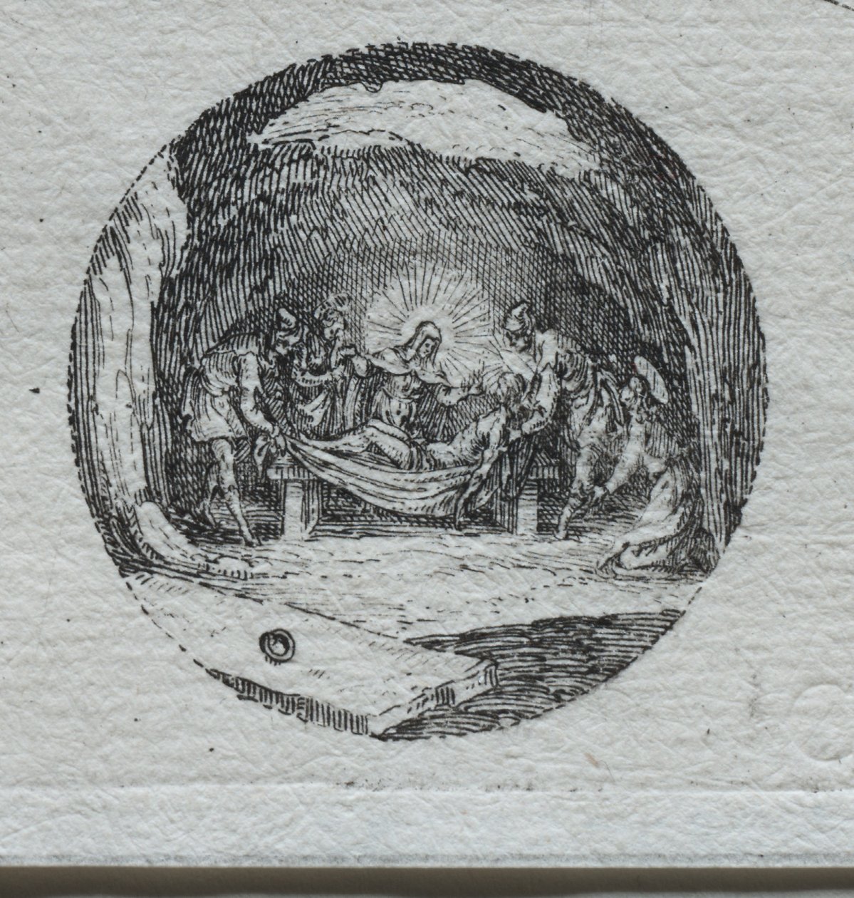 Passionens mysterier: gravläggningen. av Jacques Callot
