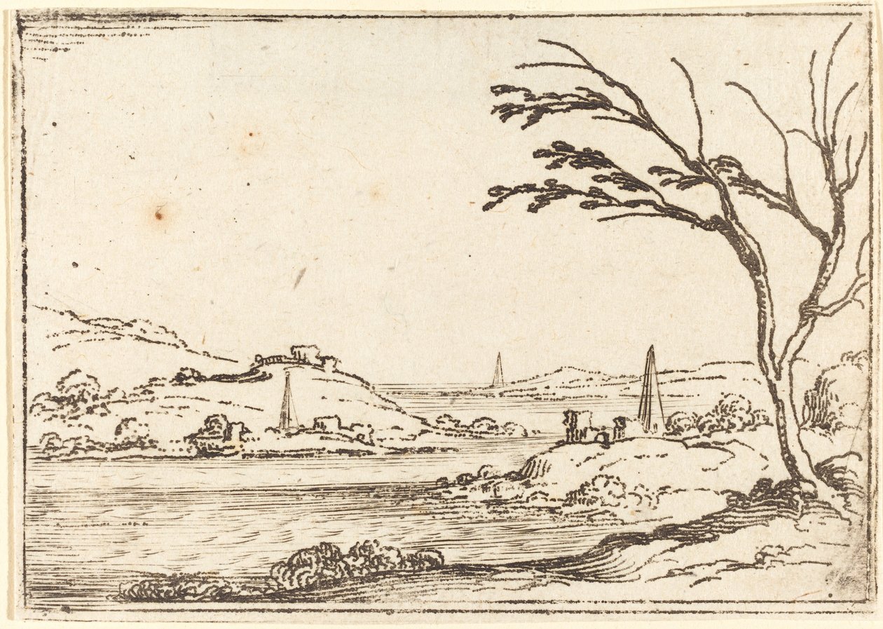 Nilens översvämning. av Jacques Callot