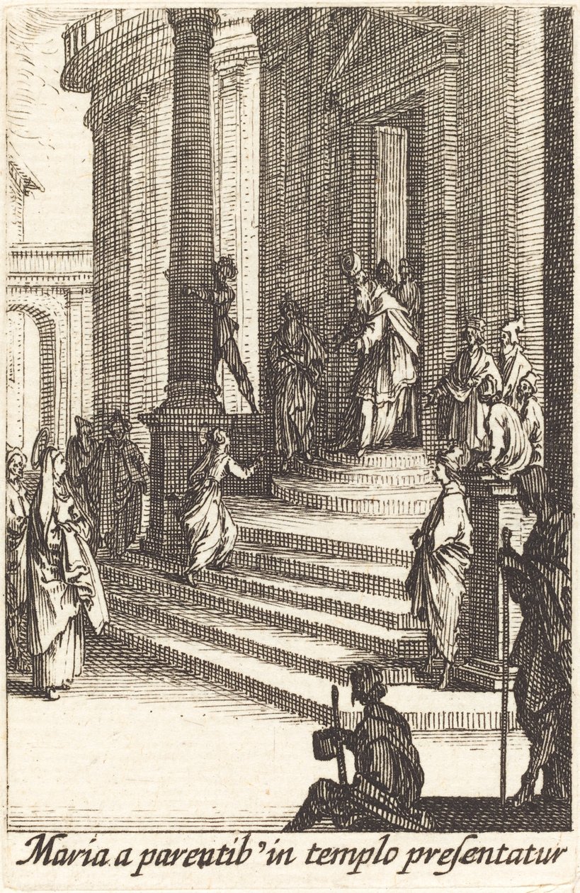 Presentationen av jungfrun av Jacques Callot