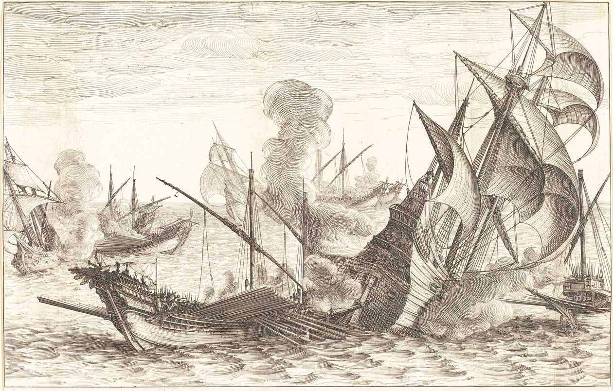 Det andra sjöslaget av Jacques Callot