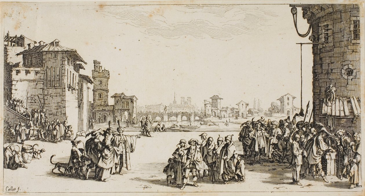 Slavmarknaden av Jacques Callot