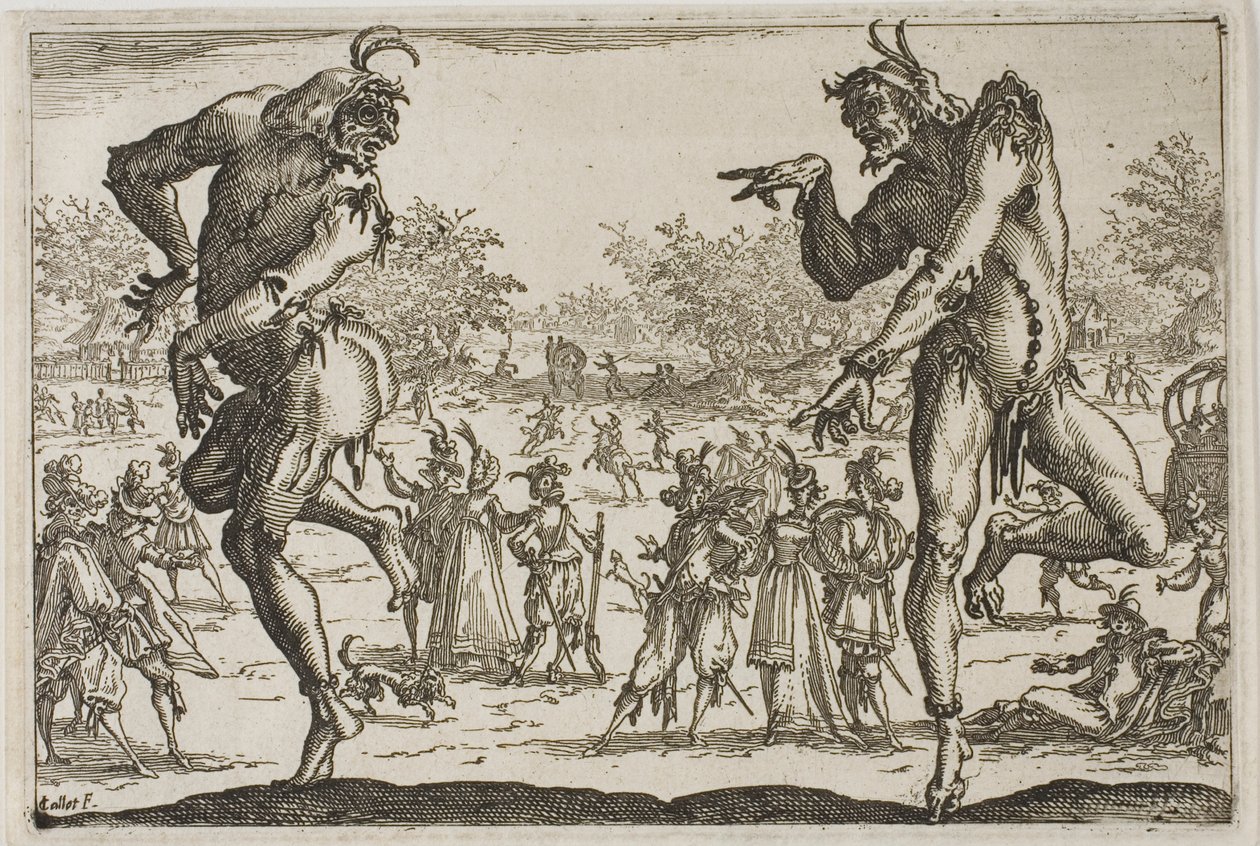 De två Pantaloons av Jacques Callot