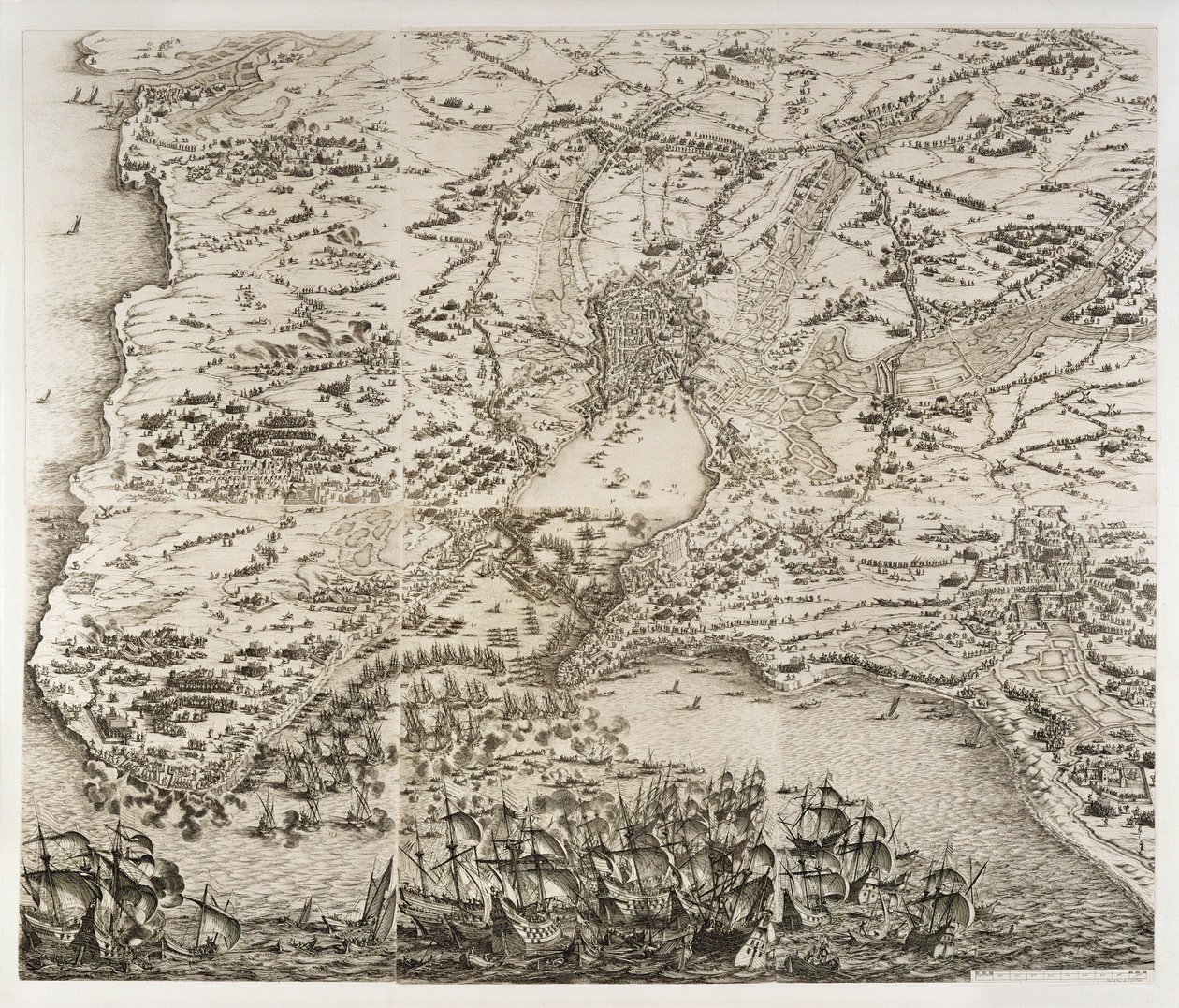 Belägringen av La Rochelle... av Jacques Callot
