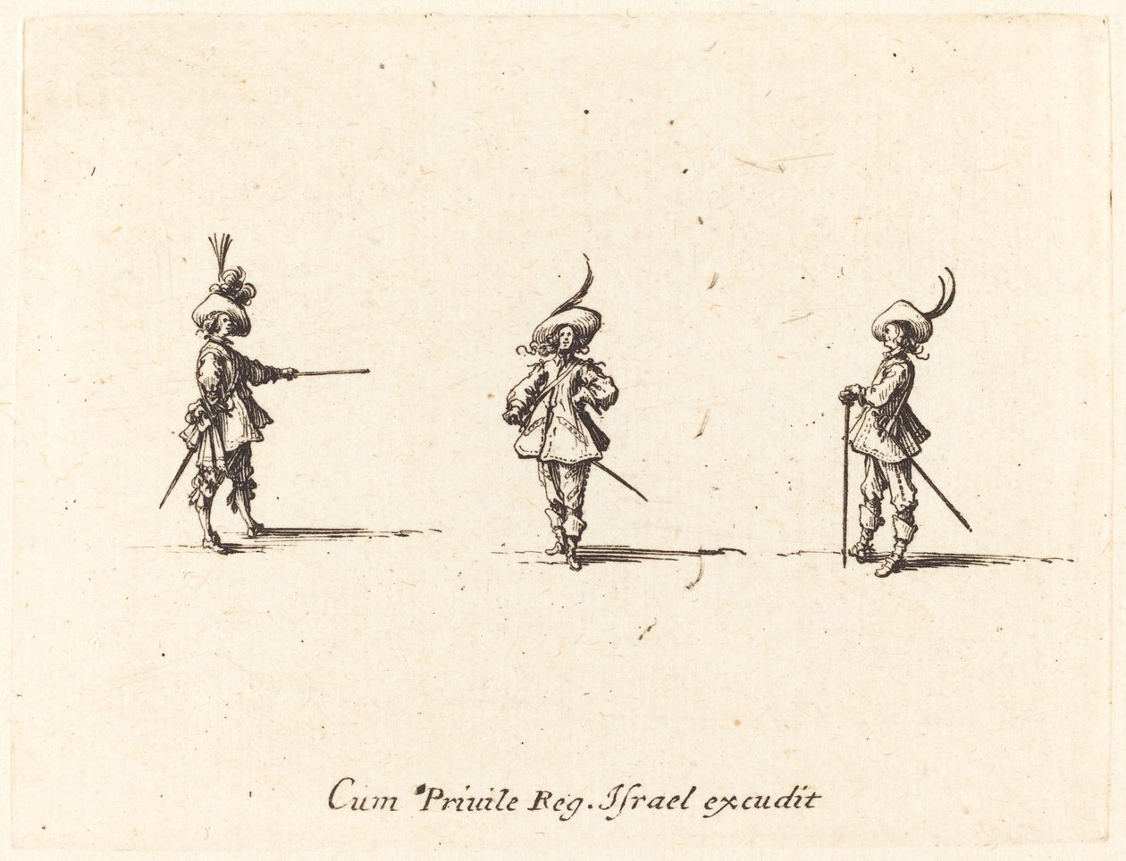 Obeväpnad övning av Jacques Callot