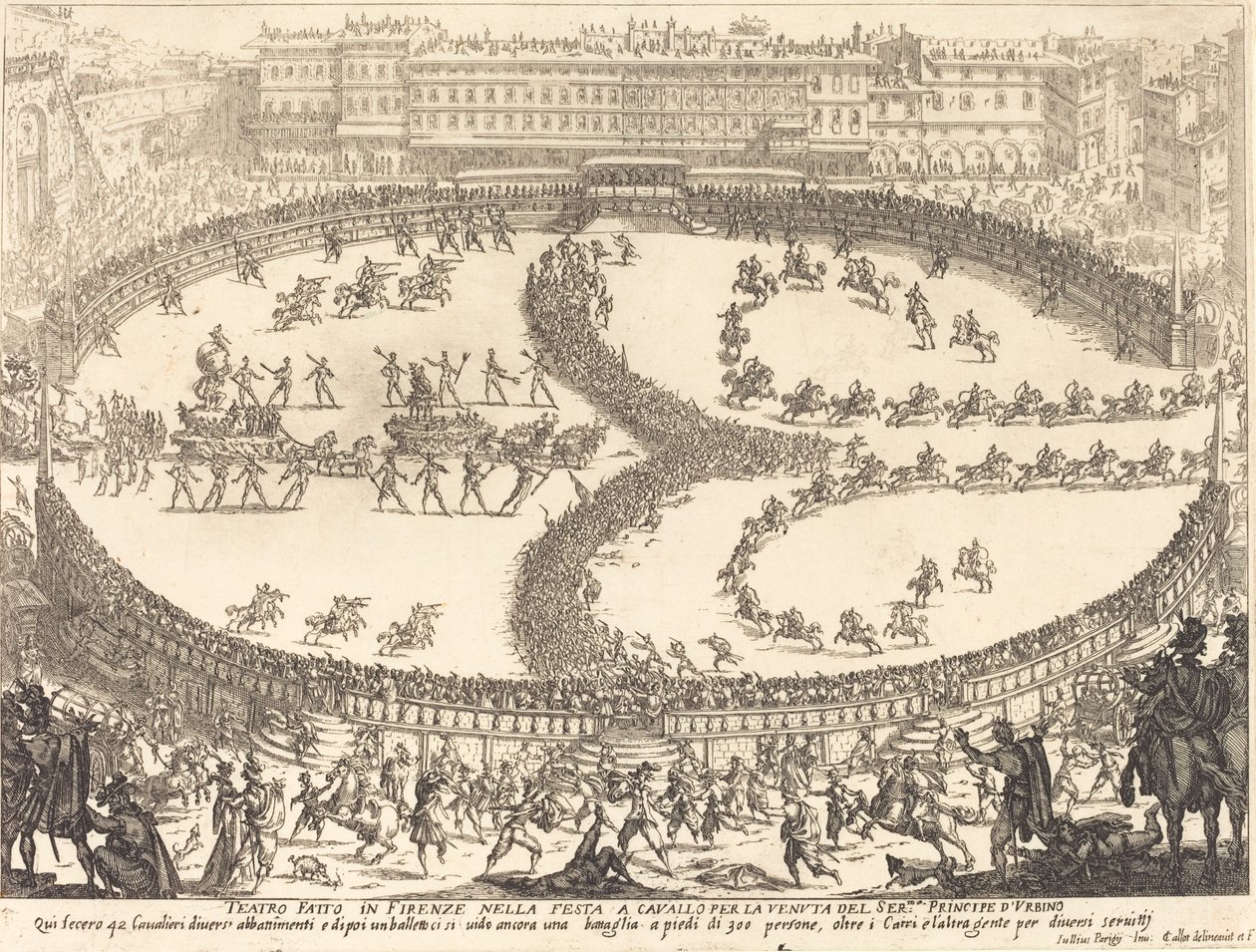Utsikt över festivalen av Jacques Callot