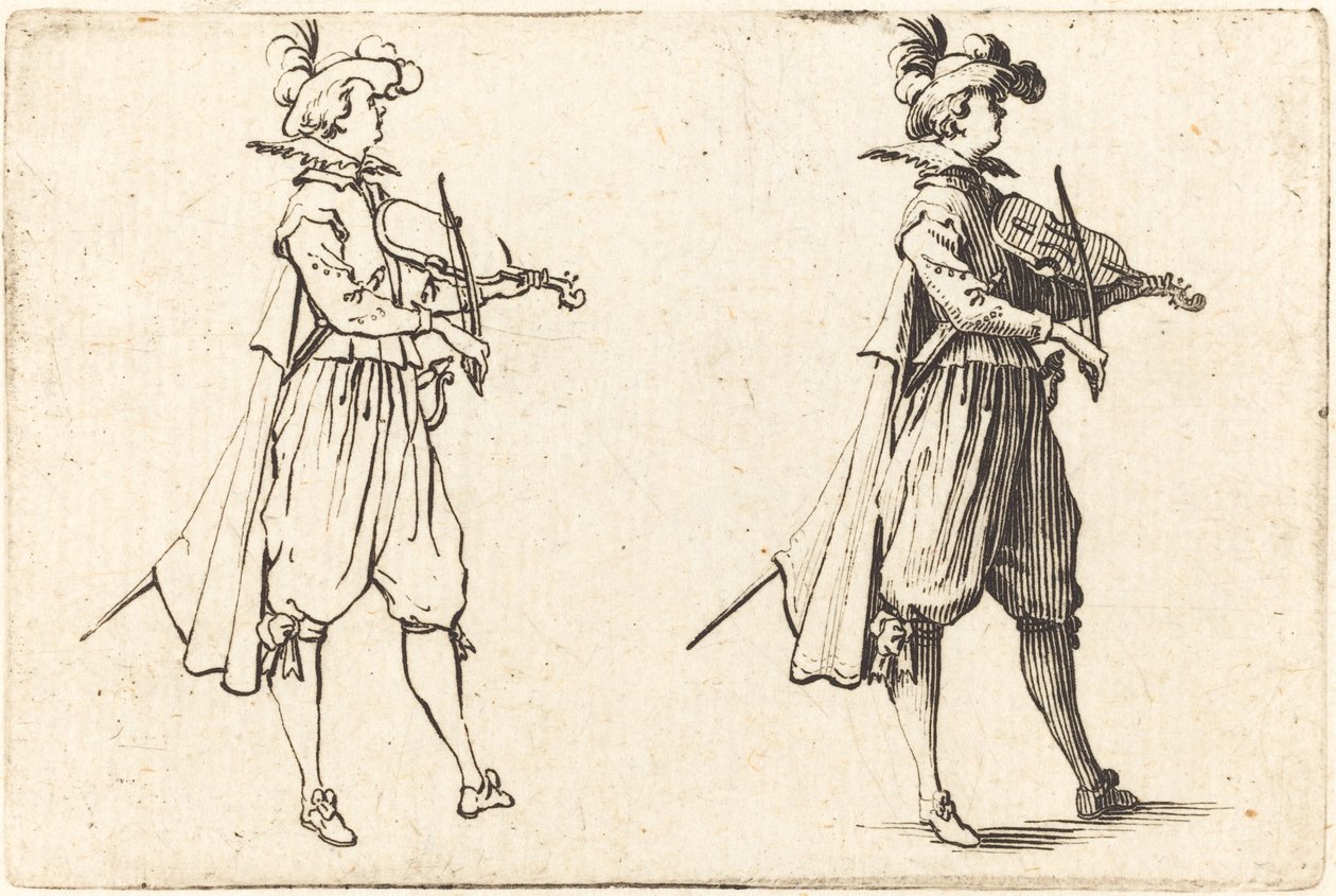 Violinist av Jacques Callot