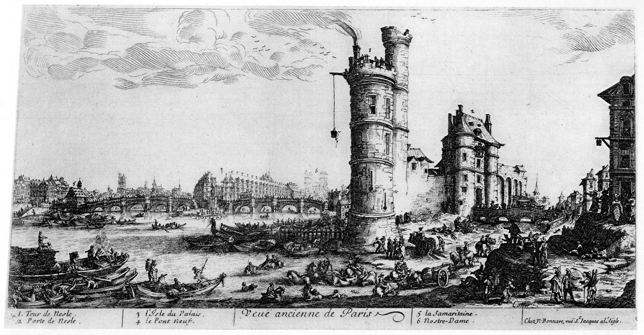 Gammal utsikt över Paris, c1615-1635 1924 av Jacques Callot