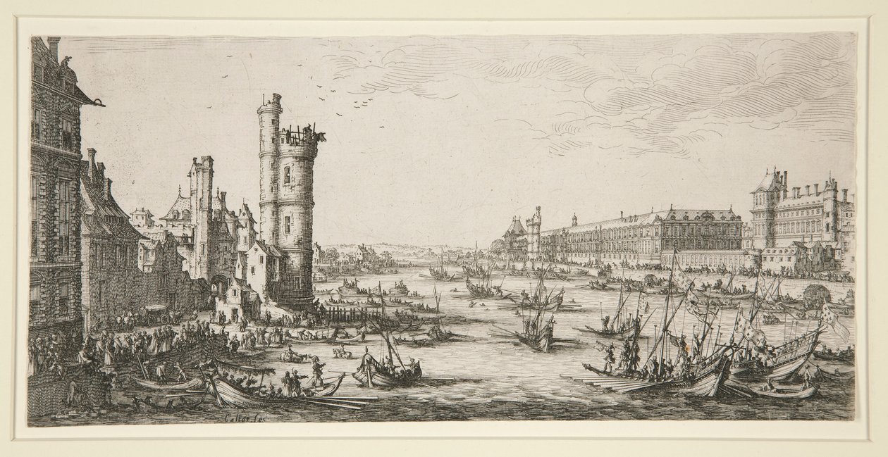 Utsikt över Louvren av Jacques Callot