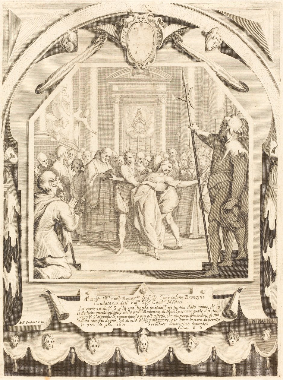 Den besatta av Jacques Callot after Andrea Boscoli