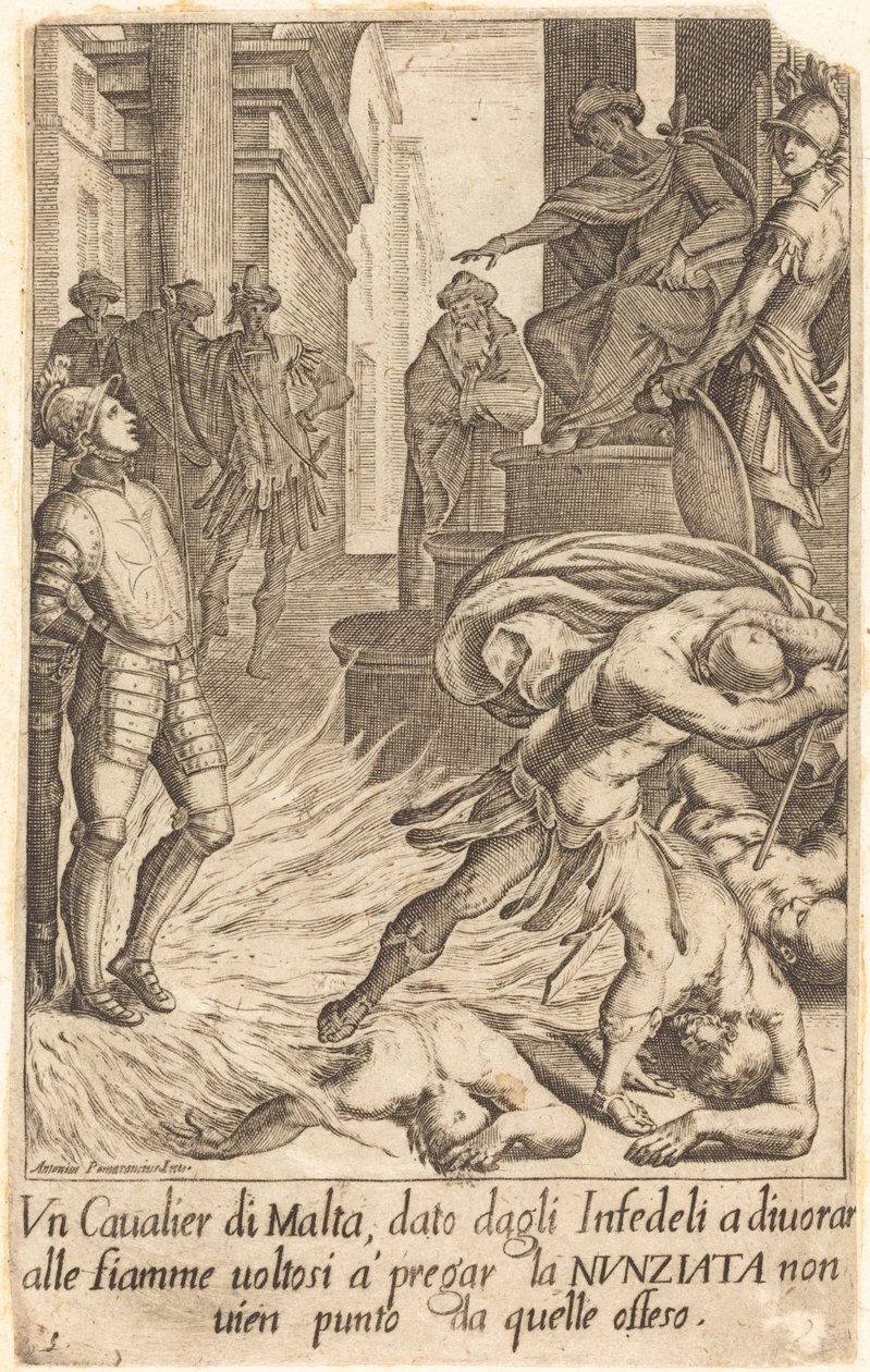 Riddare av Malta av Jacques Callot after Antonio Circignani