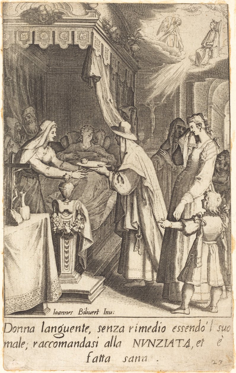 Den botade sjuka personen av Jacques Callot after Giovanni Bilivert