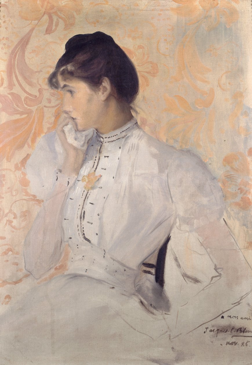 Porträtt av Henriette Chabot, 1886. av Jacques Emile Blanche
