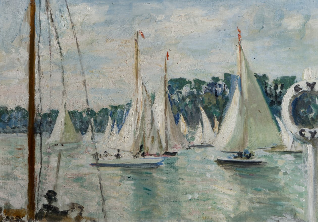 Racing Yachts på Seine av Jacques Emile Blanche