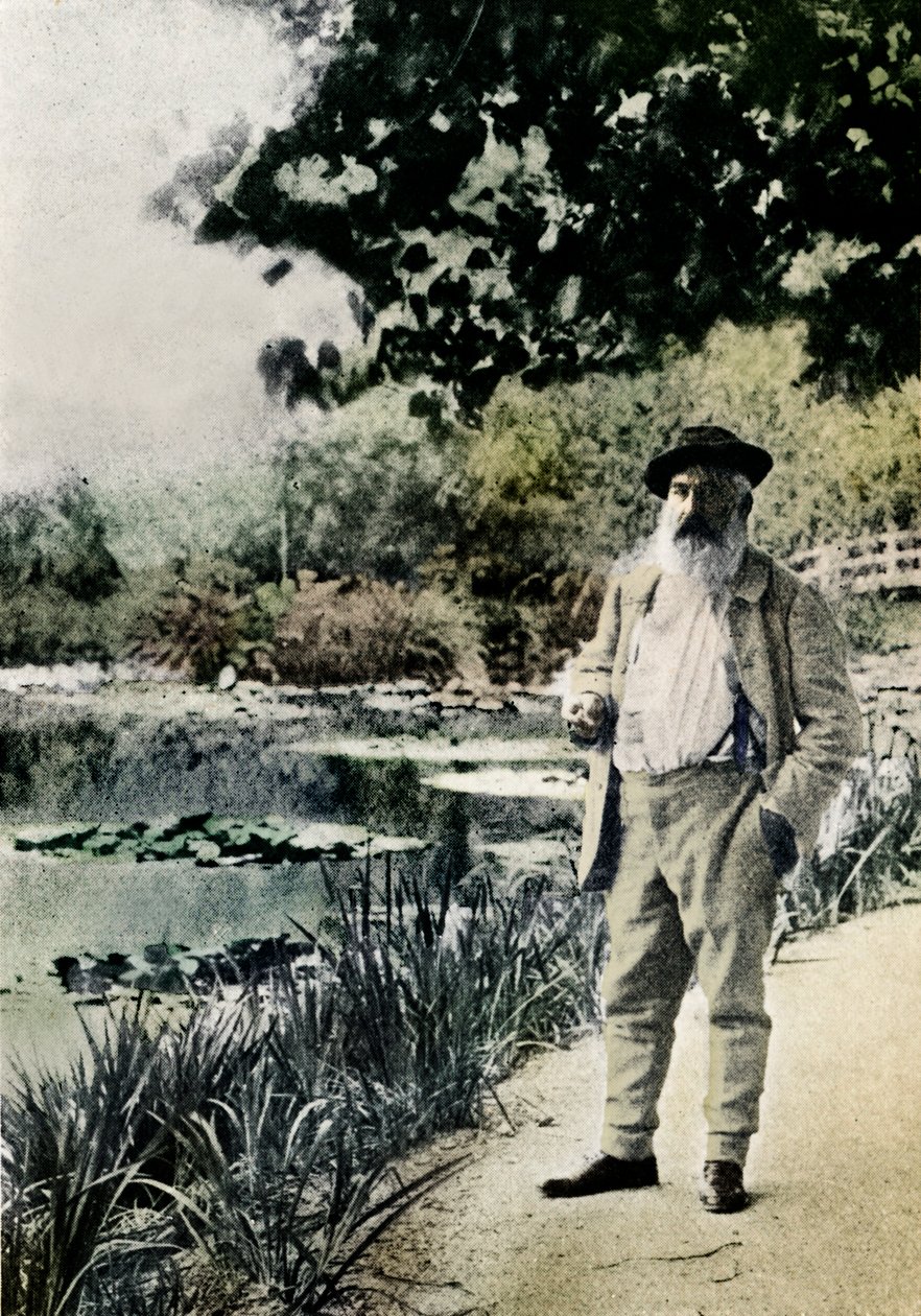 "Claude Monet, Giverny", 1905 av Jacques Ernest Bulloz