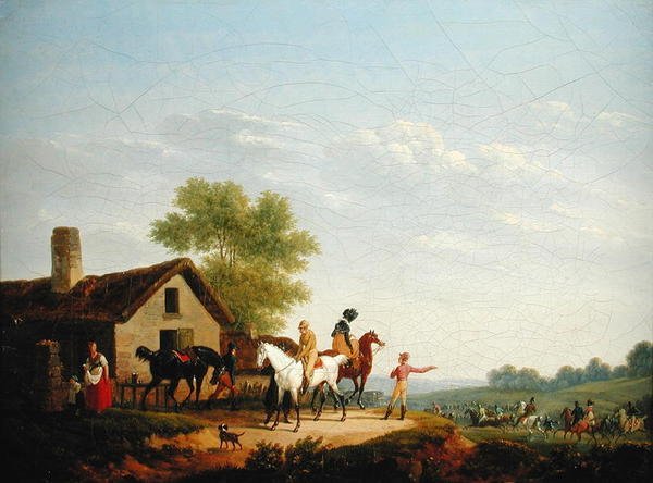 Hästkapplöpning av Jacques Francois Joseph Swebach
