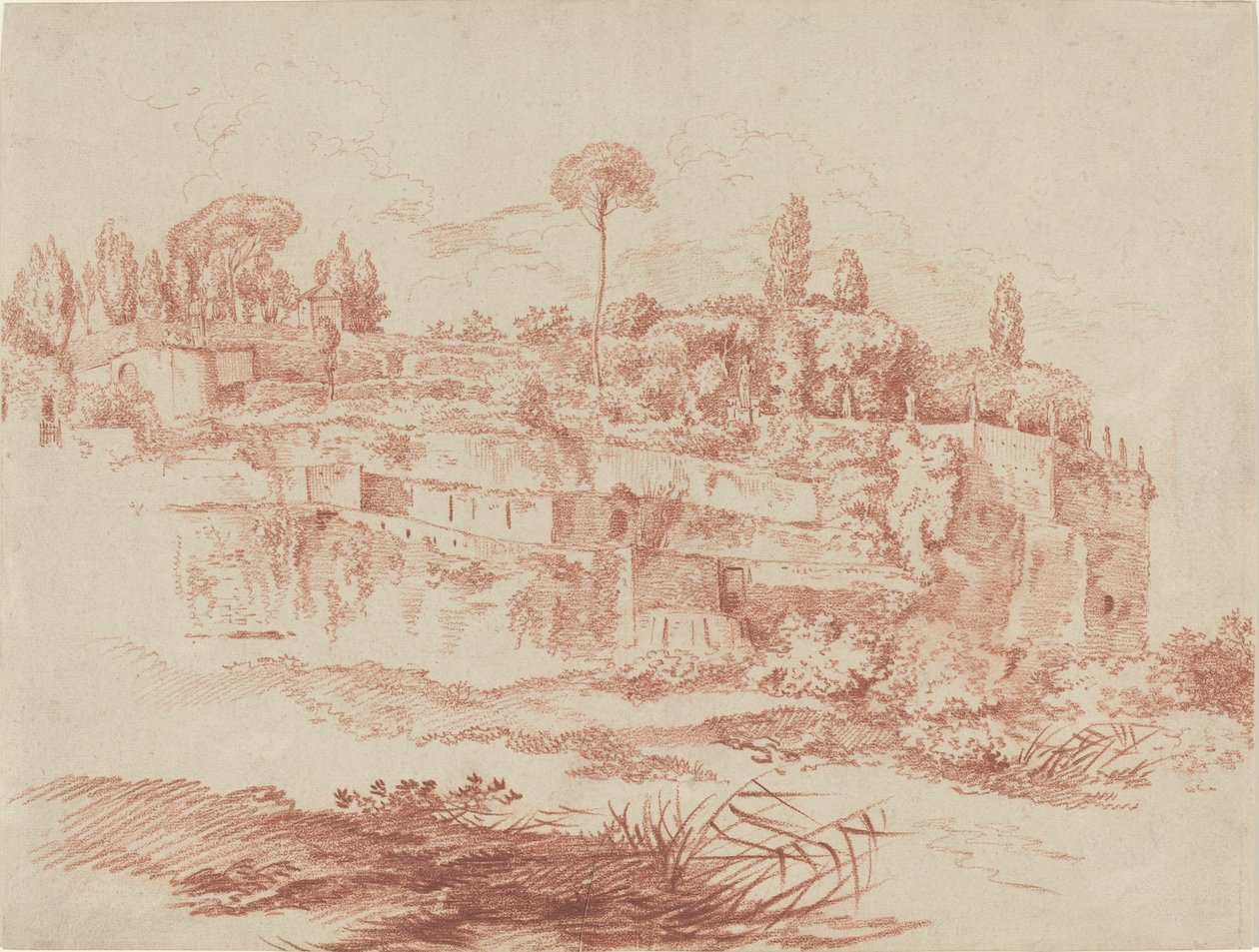 Trädgårdarna i Villa Mattei av Jacques François Amand