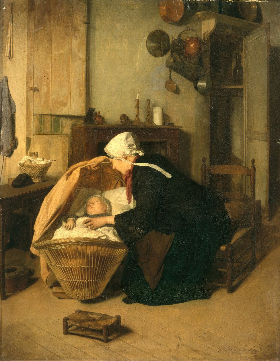 Den unge mor swed av Jacques Gustave Hamelin