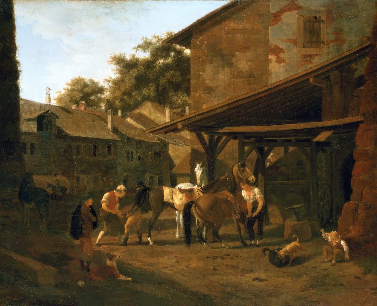 Smedjan i Lausanne av Jacques Laurent Agasse