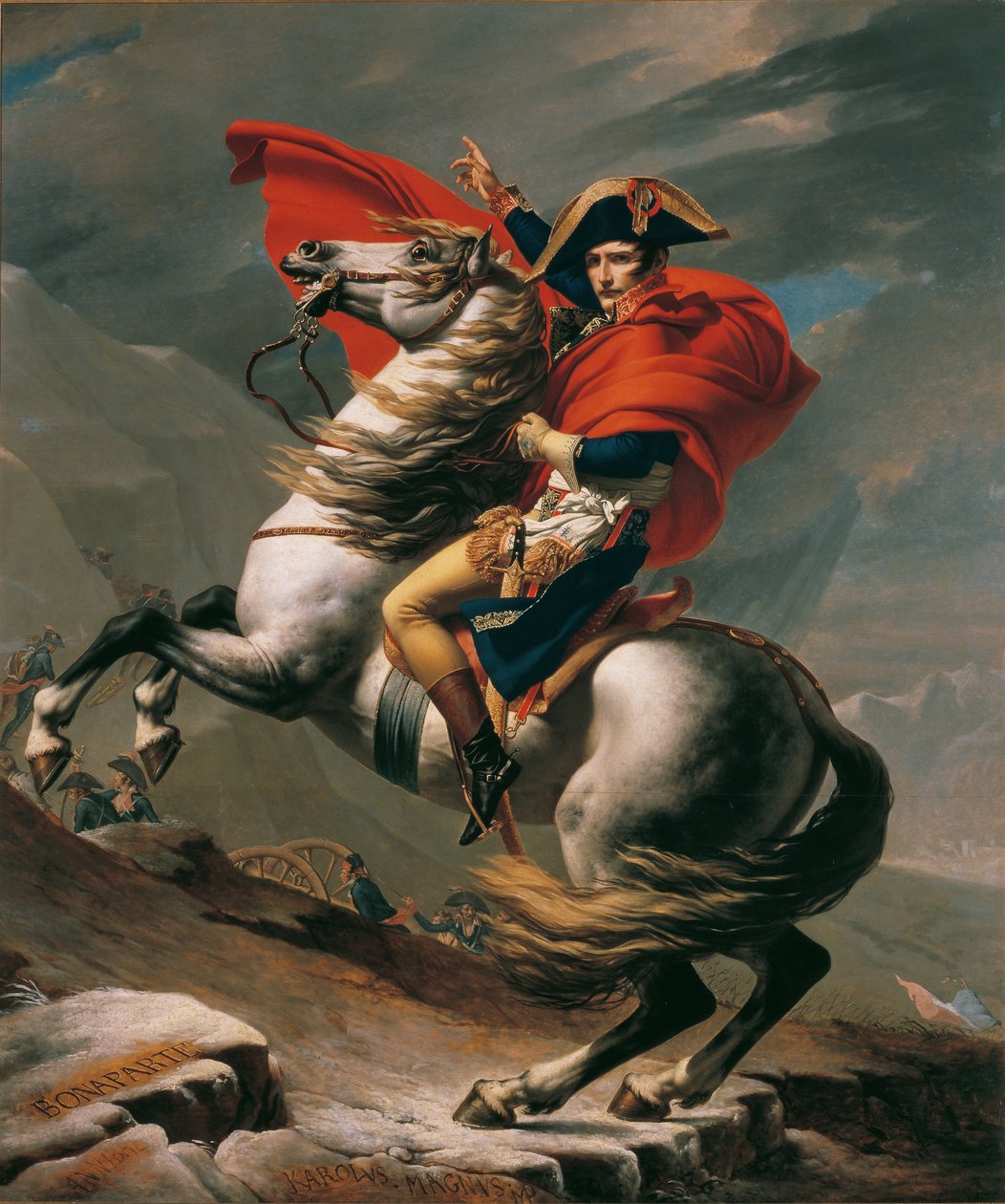 Napoleon vid den store St. Bernhard av Jacques Louis David