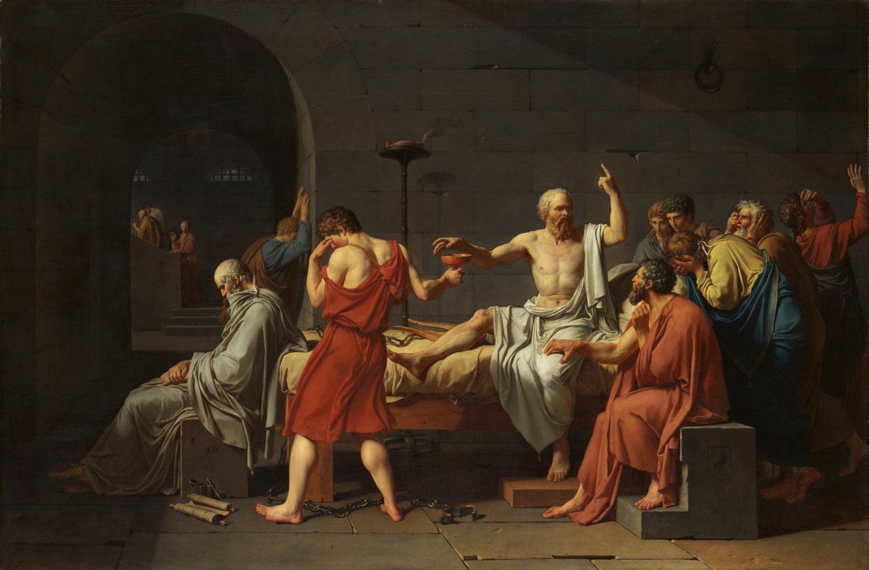 Sokrates död av Jacques Louis David