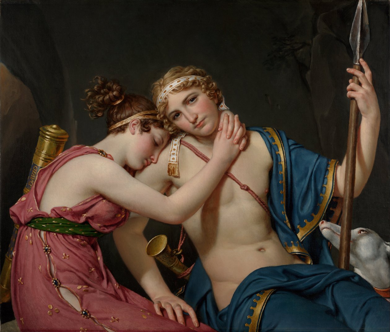 Telemachos och Eucharis farväl av Jacques Louis David
