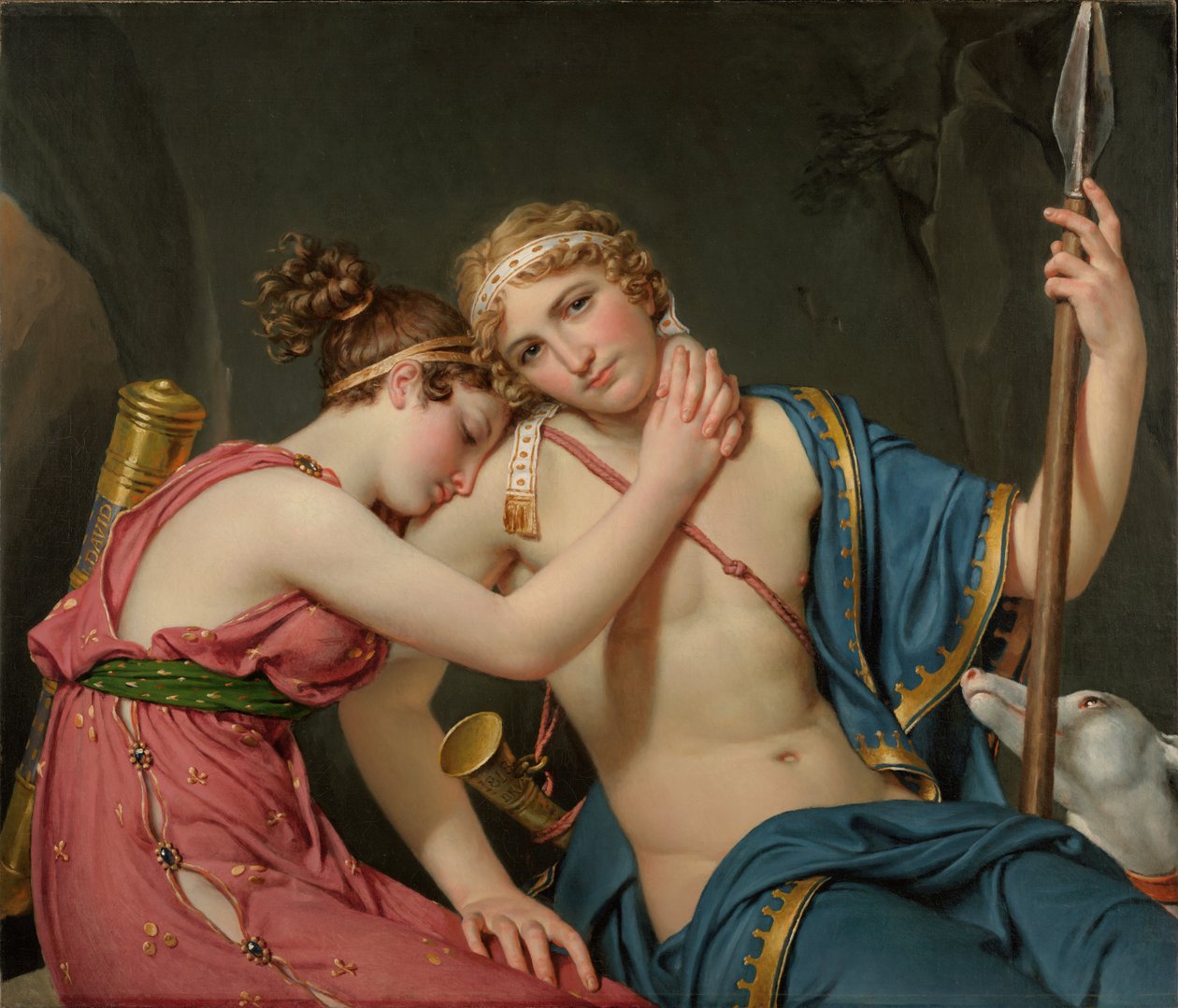 Telemachos och Eucharis farväl av Jacques Louis David