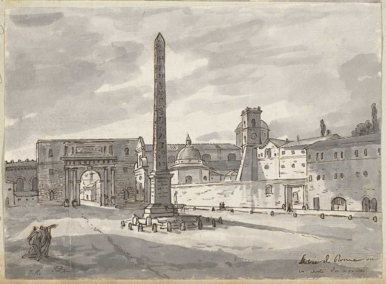 Piazza del Popolo av Jacques Louis David
