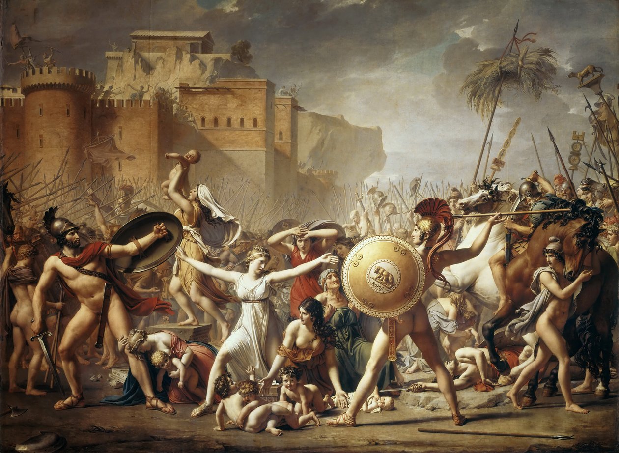 Sabinskvinnornas våldtäkt av Jacques Louis David