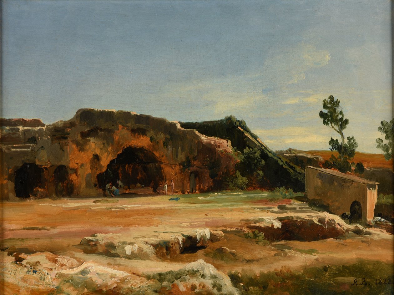 Grottan i Nymphaeum (Syrakusa) av Jacques Raymond Brascassat