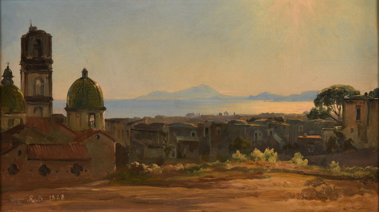 Stadsvy över Italien av Jacques Raymond Brascassat