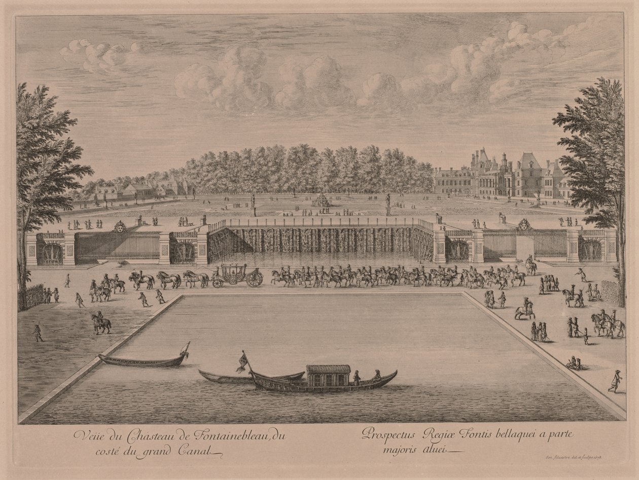 Chateau Fontainebleau från Canal Grande. av Jacques Rigaud